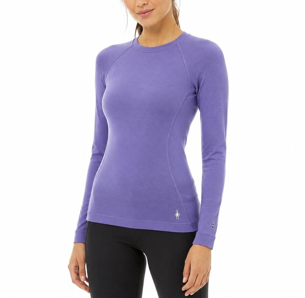 Smartwool Classic Thermal Merino Wool Base Layer Crew Lilac Purple Size XS